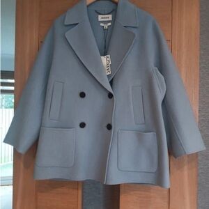Jigsaw Women's Sky Blue Pea Coat